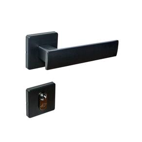 Fechadura externa imab m light roseta quadrada preta 55mm