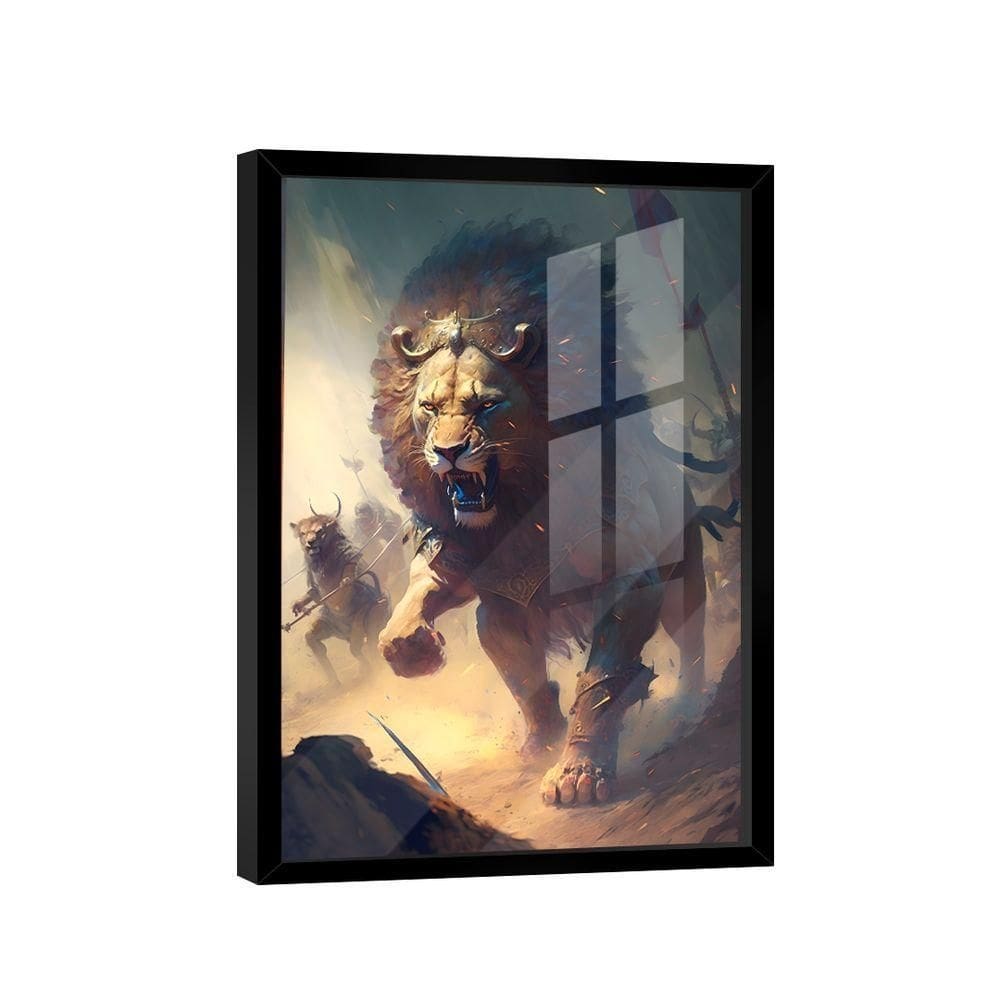 Quadro Leão Gladiador -- Br Artes