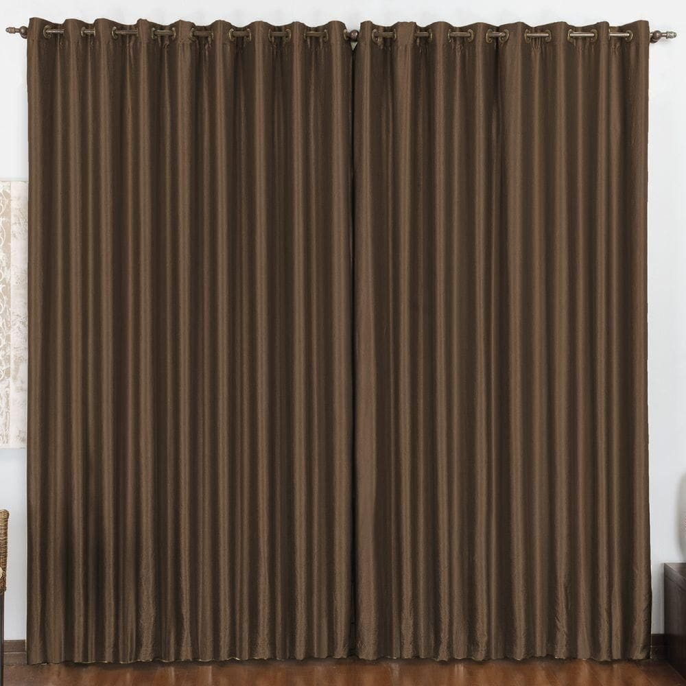 Cortina 4 Mts Sala Quarto Escritório Blackout Para Varão Tabaco