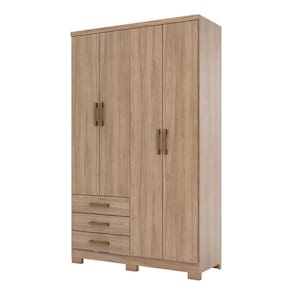 Guarda Roupa Solteiro City 4 Portas Jequitibá Brilho - Henn