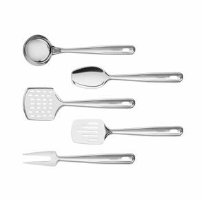 Kit utensílios servir preparar extrata inox 5 pçs tramontina