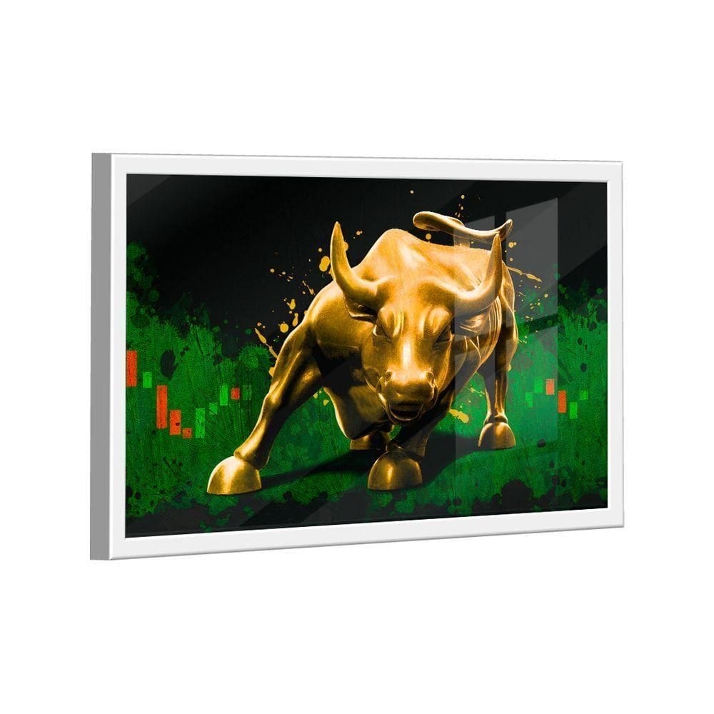 Quadro Touro Bolsa De Valores -- Br Artes