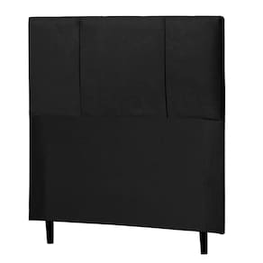 Cabeceira Cama Box Solteiro Donna 90Cm Suede Preto - Abmaza