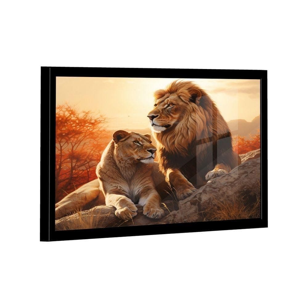 Quadro Casal Na Rocha -- Br Artes