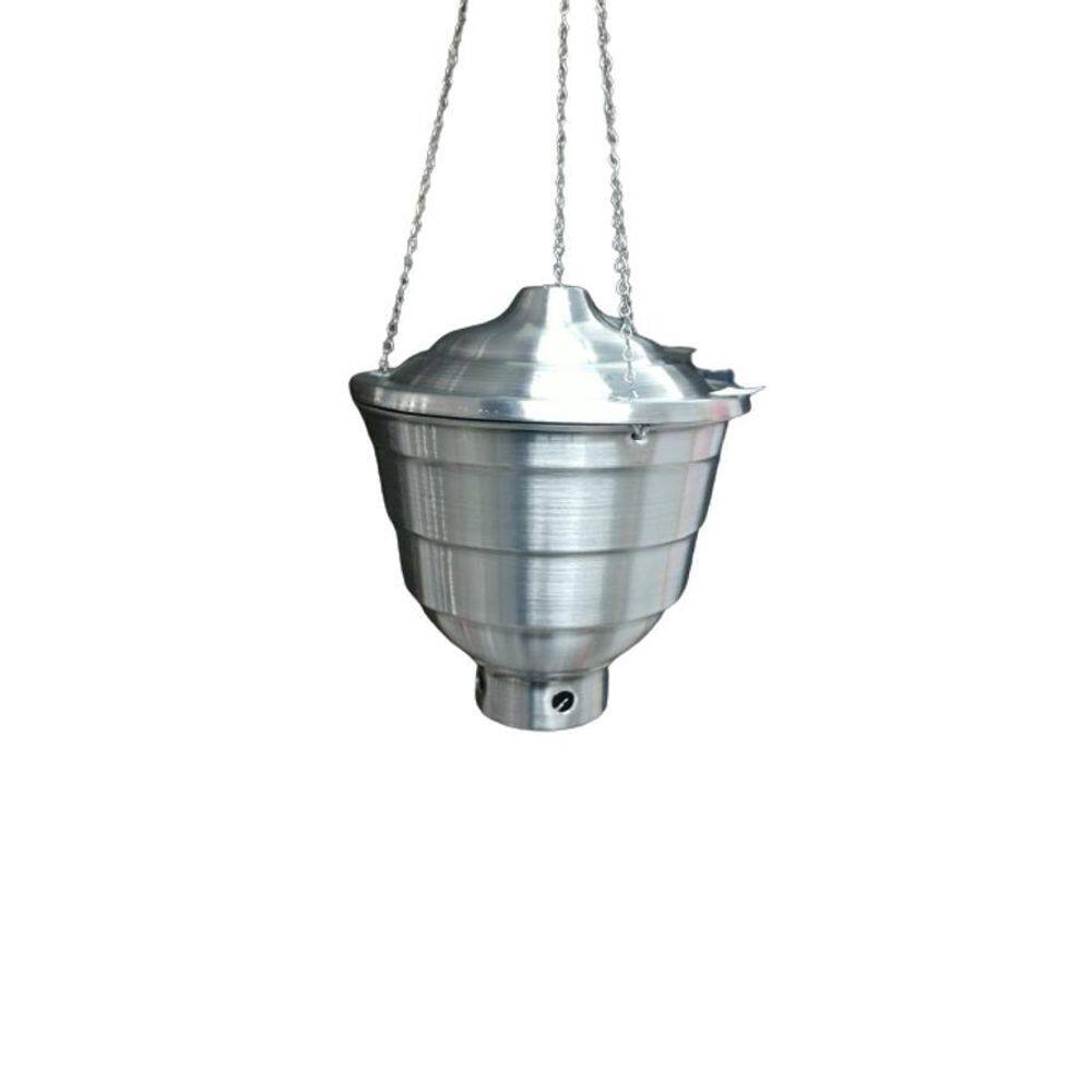 Incensário / turibulo gigante - 17cm alumínio - zp7