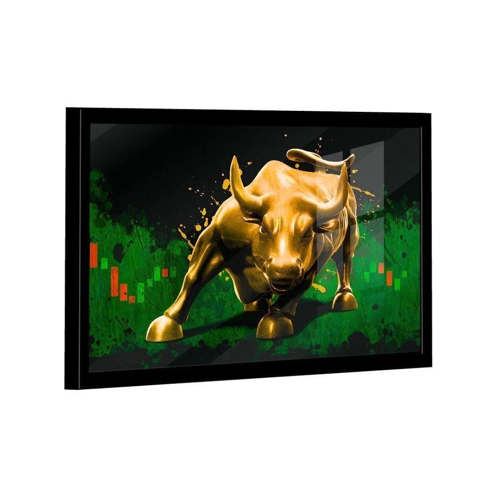 Quadro Touro Bolsa De Valores -- Br Artes