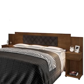 Cabeceira Regulável Box Marina Malbec Captonê Marrom