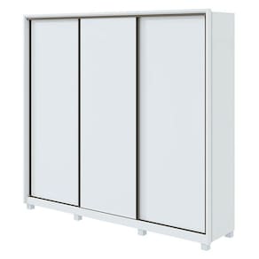 Guarda Roupa Casal Spazio 270 Branco Brilho com Pés - Lopas