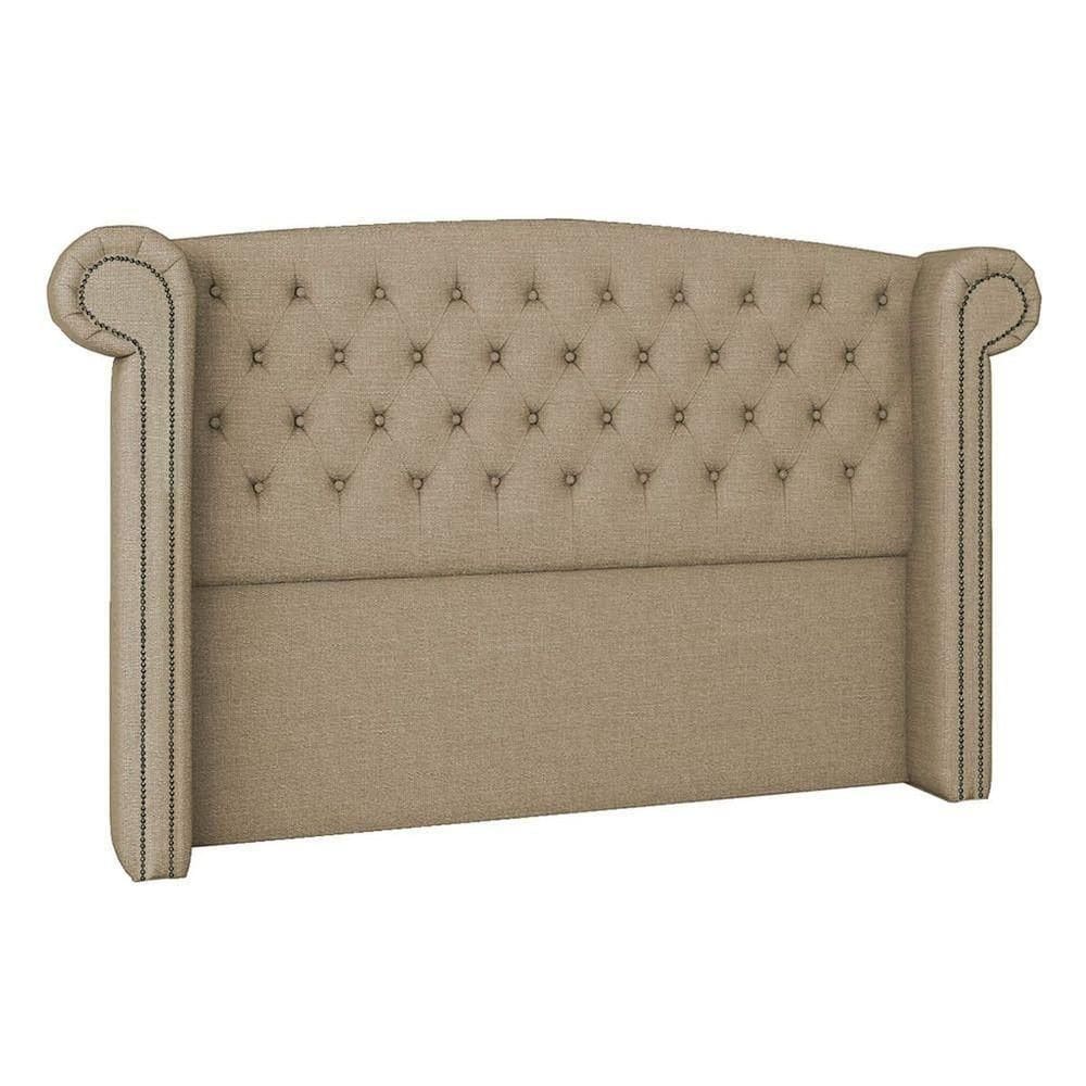 Cabeceira Queen Lyon P04 160 Cm Suede Bege Tca 941