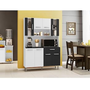 Kit de Cozinha Ambiente Gabi Branco Preto – Poliman
