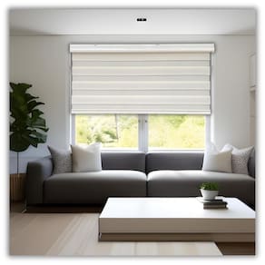 Persiana rolo double vision zebra bege 140 l x 160 a cortina