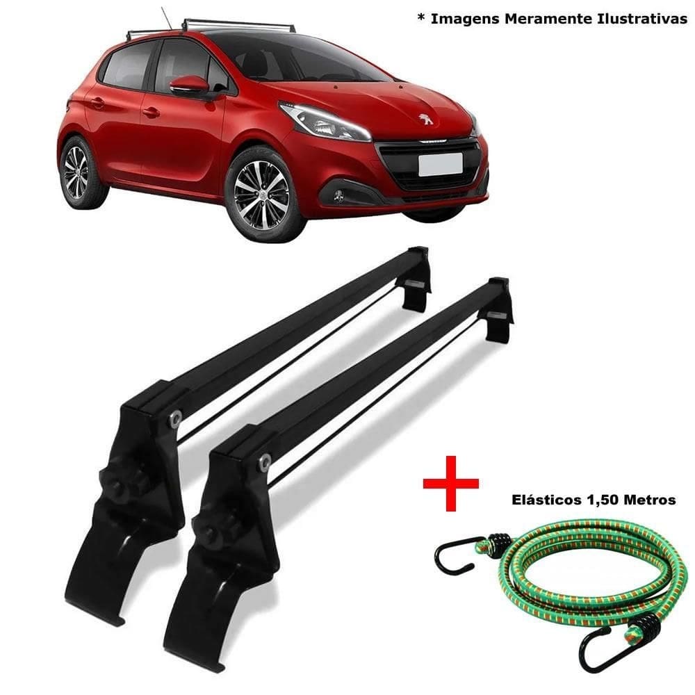 Rack de teto vhip peugeot 208 2013 a 2020 e 1 elastico corda
