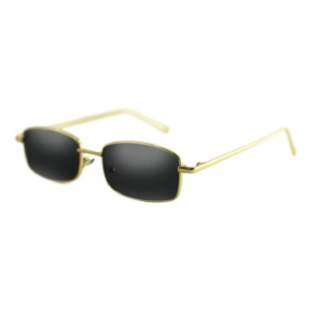 Óculos sol lente preto/dourado quad retro retan vintag