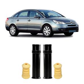 Kit batente guarda pó traseiro c4 pallas 2010 2011 2012 2013