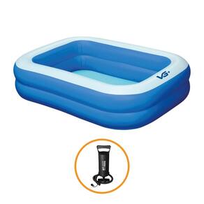 Piscina Inflável Retangular Azul 100 Litros com Bomba Vg+