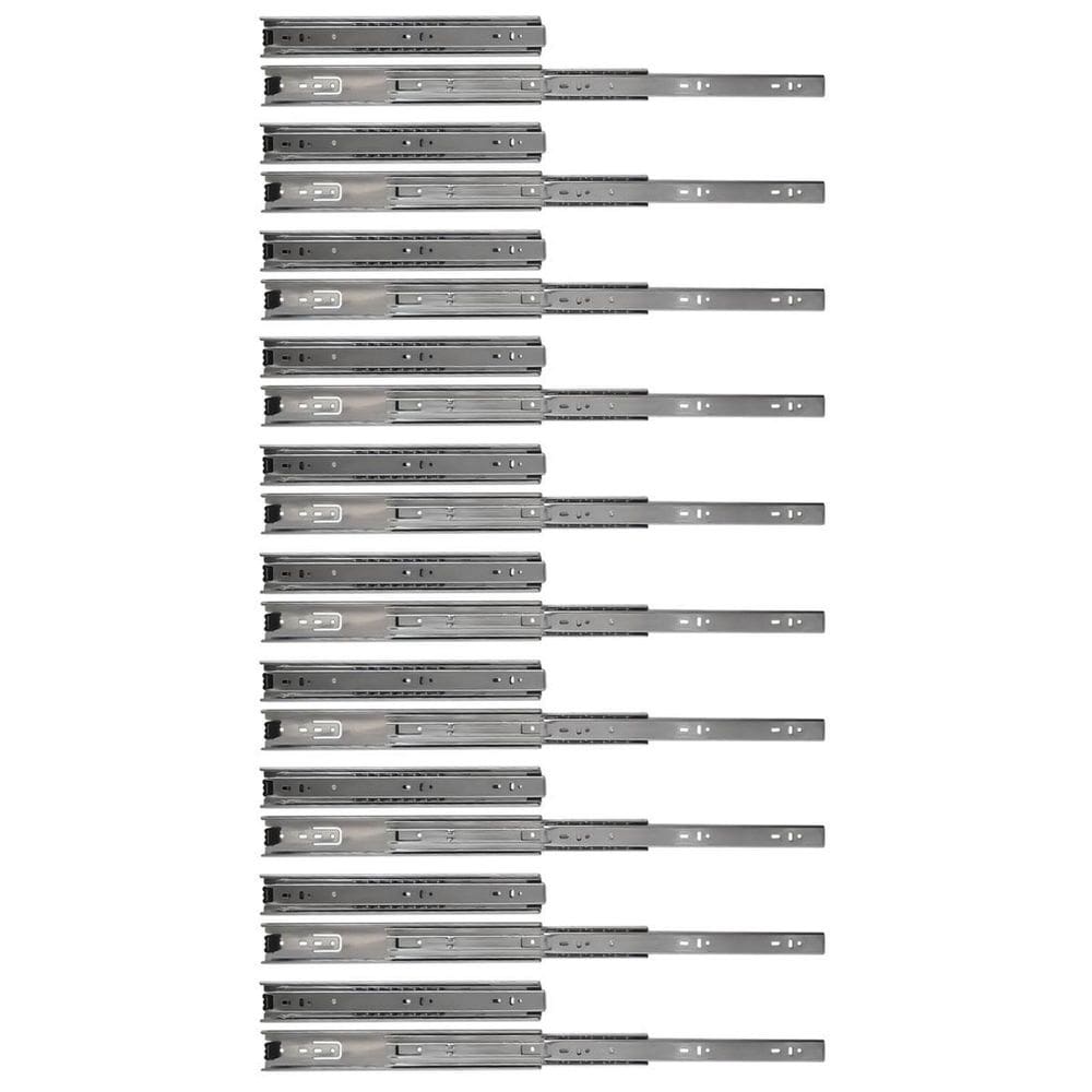 Kit 20 corrediça telescópica 35cm pesada 40kg gaveta 10 par