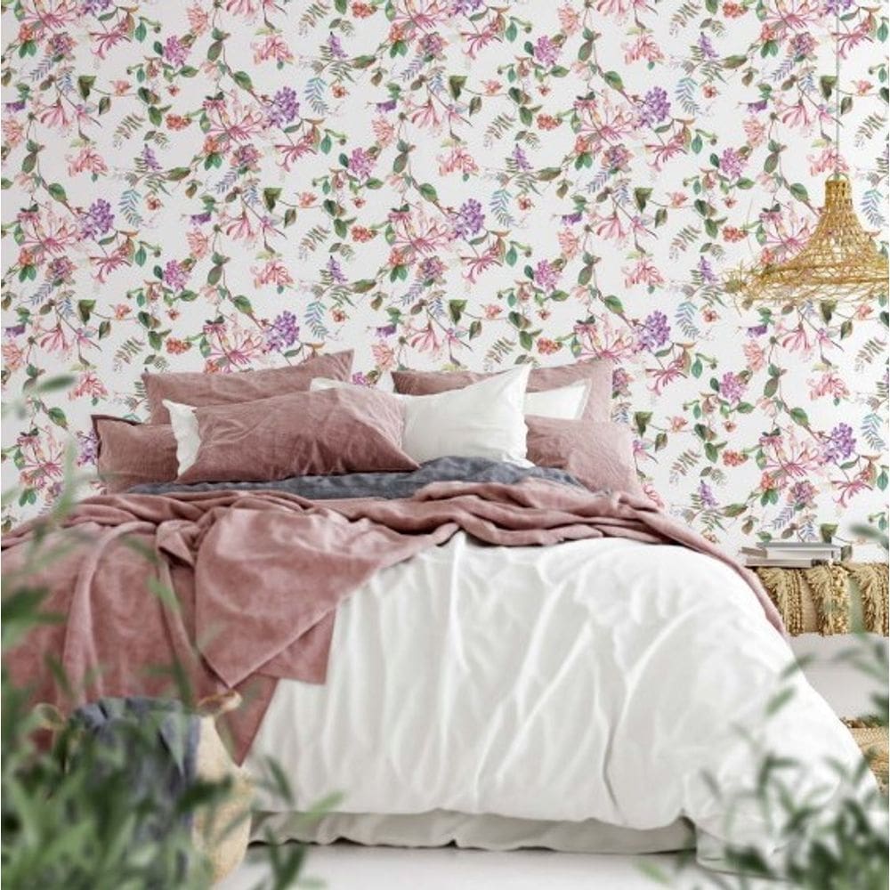 Papel de Parede Sheilas Floral Rosa 47456