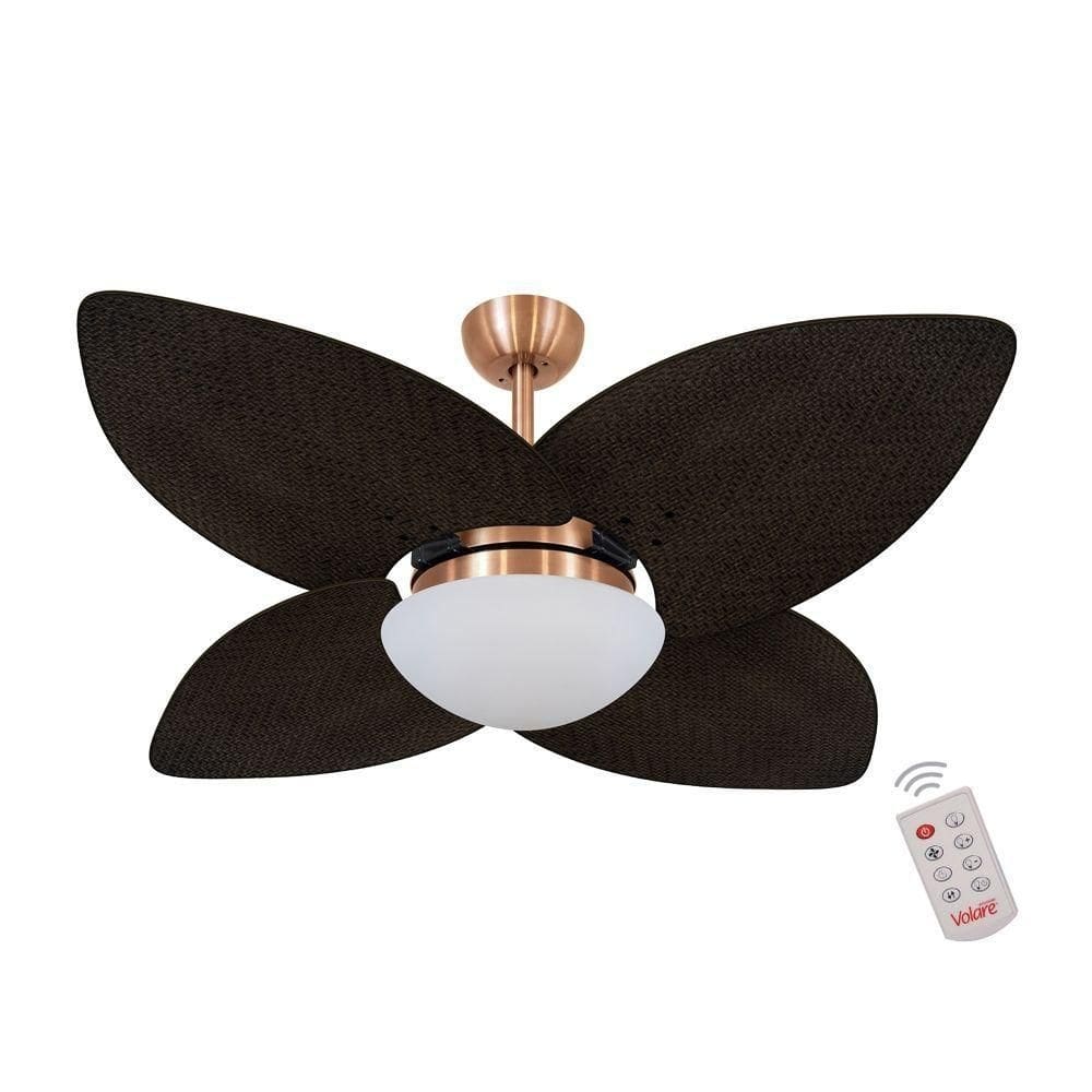 Ventilador De Teto 4 Pás Palmae Tabaco 127v C/ Controle