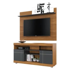 Rack Bancada Yara e Painel para TV Maia Noce MIlano Preto Acetinado – Colibri