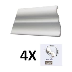 Kit 4 molduras de isopor rodateto e35 8 metros epex