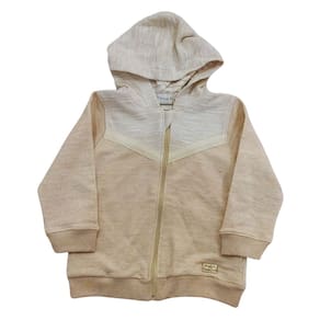 Jaqueta com capuz infantil masc Pinoti cor natural