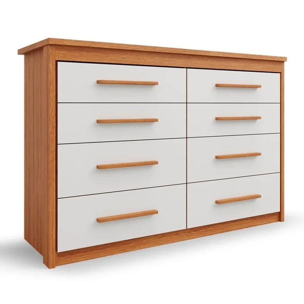Comoda 8 Gavetas Elegance Freijo Off White Batrol