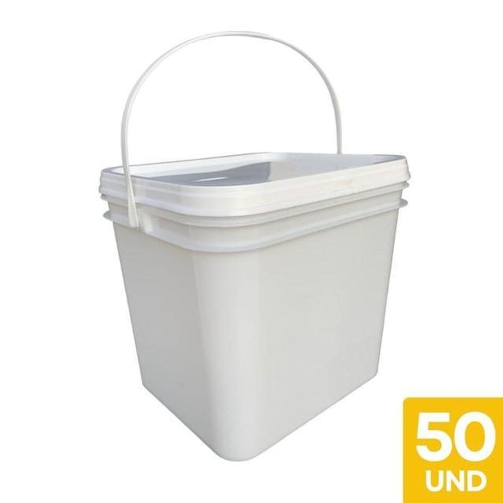 Balde retang 3.6l p oleo automotivo - 50 pçs