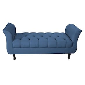 Recamier Grecia Decorativa 150cm Suede Azul Marinho - Montanaris Decor