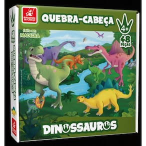 Puzzle Dinossauro Gigante 48 Pçs 8498 Brincadeira De Criança Madeira