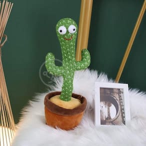 Brinquedo Infantil Cacto Dançante Pelúcia 120 Músicas Usb