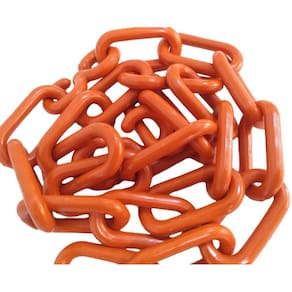 Corrente plastica chuva isolamento 25 mt tamanho g laranja