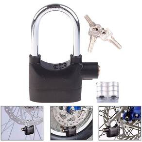 Trava cadeado alarme sonoro anti roubo moto bike casa 110db