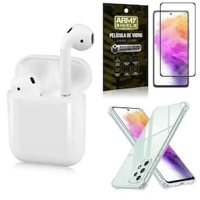 Kit capinha a73 5g + fone ouvido bluetooth ly122 + película