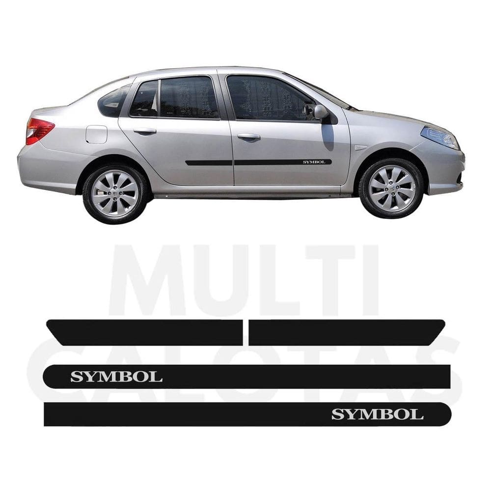 Friso lateral borrachão renault symbol 2009 a 2013 com nome