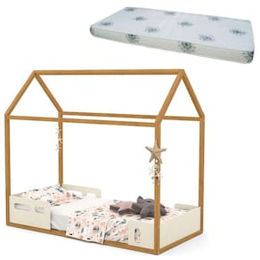 Cama Montessoriana Liv Off White Freijó com Colchão – Matic