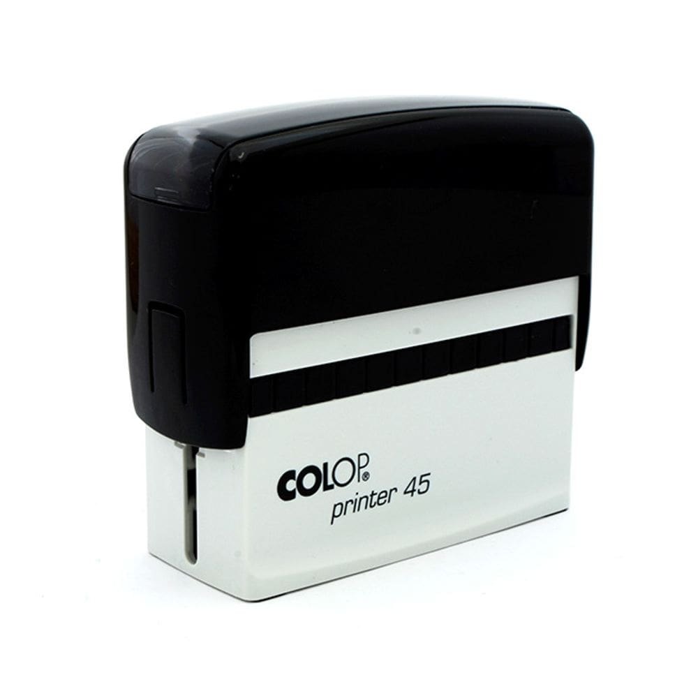 Carimbo automático print 45 preto com branco