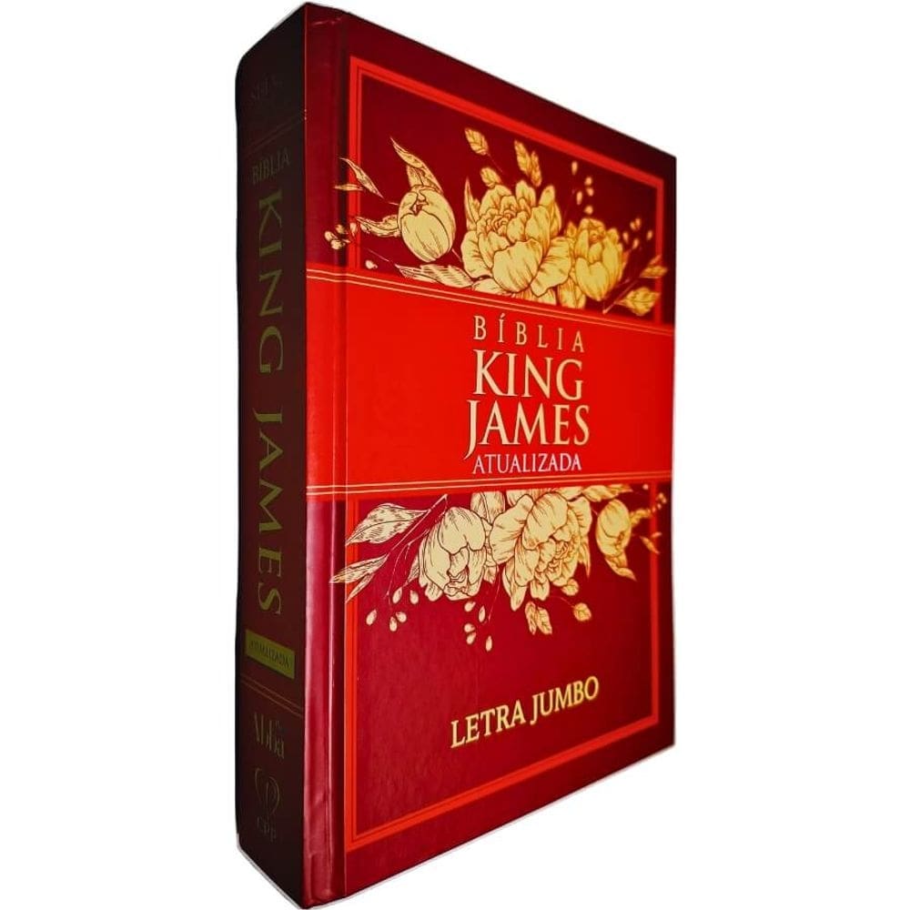 Bíblia Sagrada Kja King James Atualizada Letra Jumbo Edição De 400 Anos - 1611 Capa Dura Faixa Vermelha