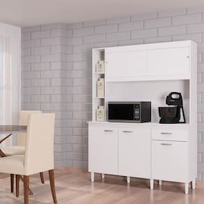 Cozinha Ambiente Kit Duda 140 cm Branco – Poquema
