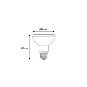 Lâmpada led par20 7w 3000k