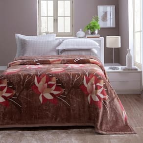 Cobertor dyuri plus com cinta mackenzie 1,80 m x 2,20 m marro
