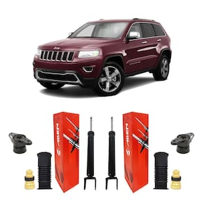 2 amortecedor + kit traseiro jeep grand cherokee 2012 13 14