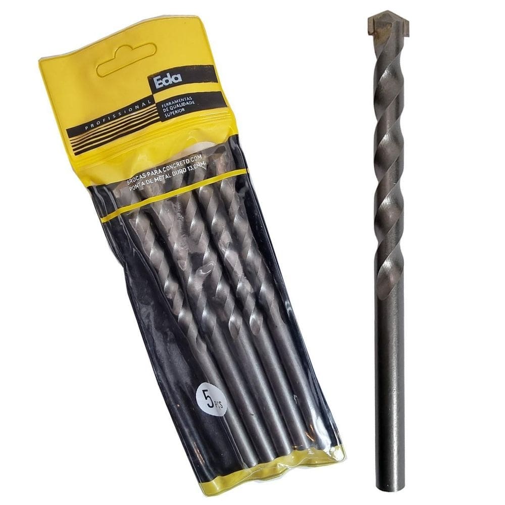 Brocas 13mm vídea concreto  jogo 5  eda profissional