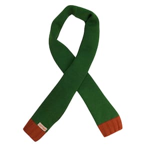 Cachecol lã infantil ux Vira Mexe verde/laranja