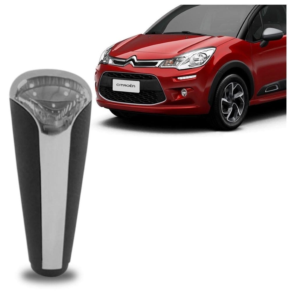 Bola cambio c3 automático preta e cromada