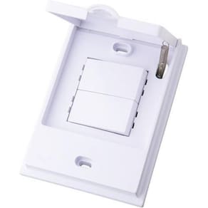 Cj interruptor duplo  - blux b.l`acqua branco