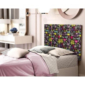 Painel cabeceira box 0,90 infantil cor love smile comprar