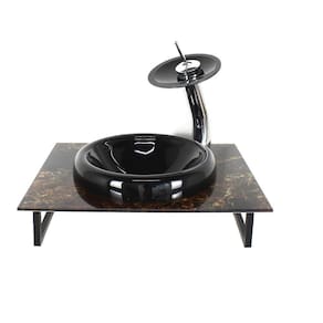Gabinete vidro banheiro 50cm bancada marmorizada marmore