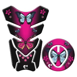 Protetor Tanque E Bocal Adesivo Moto Honda Até 2017 Borboleta Cor Rosa