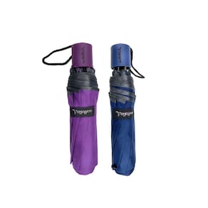 Kit 02 Guardas-Chuva Reforçado Voyagem Roxo E Azul 010L