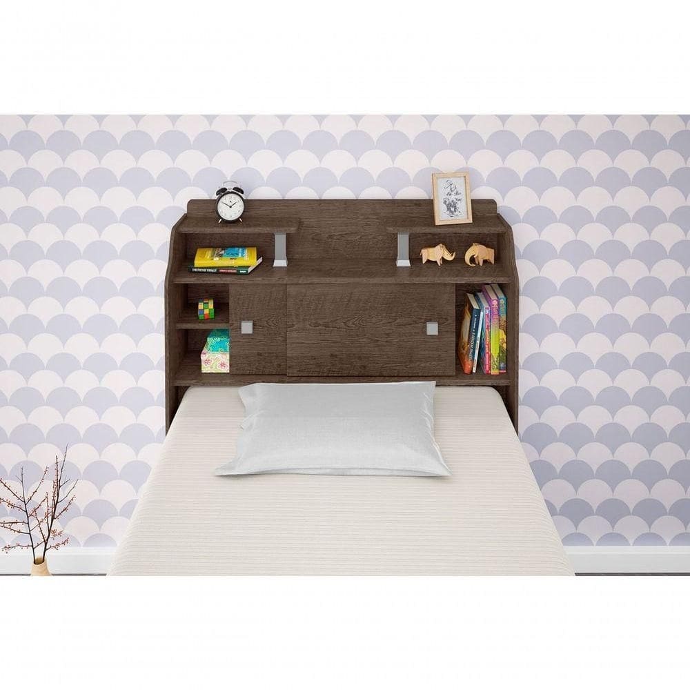 Cabeceira Box Solteiro Elisa Chocolate